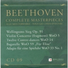 CD 9 - Wellingtons Sieg Op.91 / Twelve Contre-dances WoO 14 / Bagatelle WoO 59 “Fur Elise” Adagio fur eine Spieluhr WoO 33 No.1 / Violin Concerto ( fragment ) WoO 5