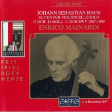 Bach / The first 3 Bach cello suites - Live in Salzburg Festival - Enrico Mainardi