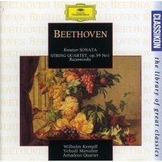 L. van Beethoven. Kreutzer-Sonate - Kempff, Menuhin. ''Rasumowsky-Quartett'' - Amadeus Quartett