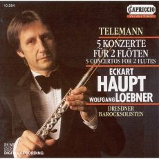 Telemann - 5 Concertos for 2 Flutes - Wolfgang Loebner