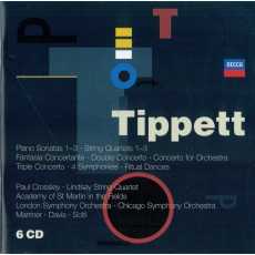 Tippett - Sonatas, Quartets, Double Concerto, Triple Concerto, Symphonies, etc - Crossley, The Lindsay String Quartet, Marriner, Davis, Solti