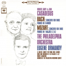 Robert Casadesus & Eugene Ormandy - Mozart Concerto for 3 Pianos & Quintet, Bach Concerto for 3 Pianos